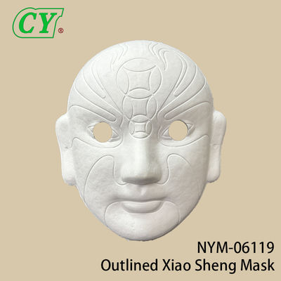 Witte DIY Volle Gezichtsmaskers Feestmaskers Pulp Materiaal Schilderen Papieren Masker Voor Halloween