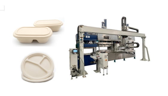 Automatisch de Pulp Duurzaam Beschikbaar Snel Voedsel Tray Machine van de Suikerrietbagasse