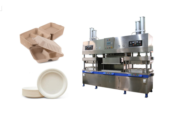 Het Blad van de bleekmiddelpulp Droog in Vormmachine om Papier plateren en Hamburgercontainer te maken