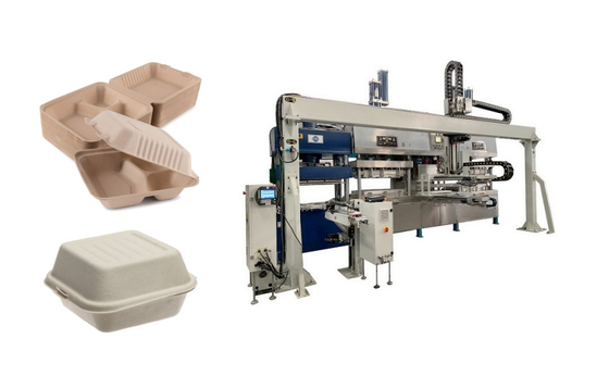 Van de Pulpclamshell van de suikerrietbagasse de Containerproductielijn met Singlel-Robotwapen