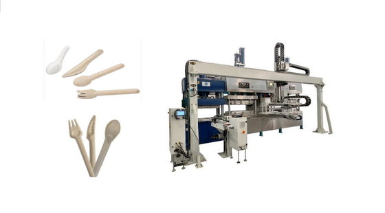 Wegwerp Pulp Molding Vork Lepel Mes Making Machine
