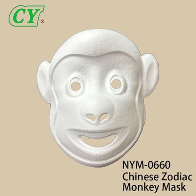 Witte DIY Halloween Dierenmaskers Milieubewuste Pulp Gegoten Basis voor Creatief Tekenen & Spuiten