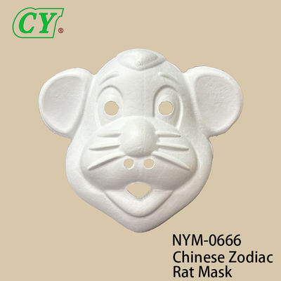 Witte DIY Halloween Dierenmaskers Milieubewuste Pulp Gegoten Basis voor Creatief Tekenen & Spuiten