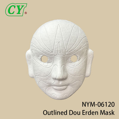 Witte DIY Volle Gezichtsmaskers Feestmaskers Pulp Materiaal Schilderen Papieren Masker Voor Halloween