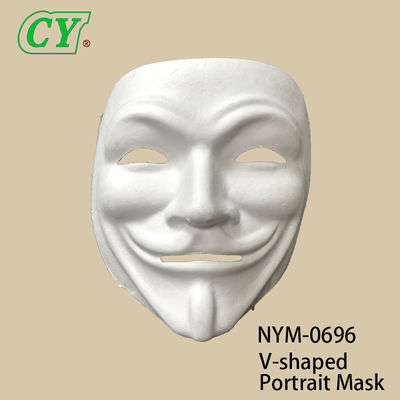 Nieuwe DIY handwerk gezichtsmaskers Blank White Paintable Paper Pulp Mask voor Cosplay Halloween Family Games Party Masks