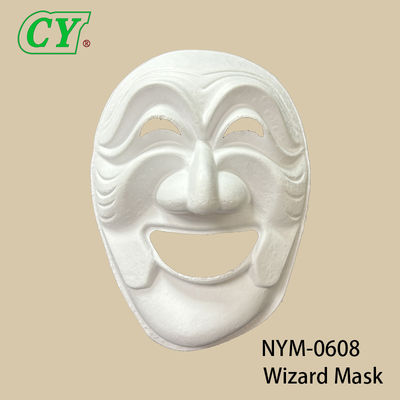 Nieuwe DIY handwerk gezichtsmaskers Blank White Paintable Paper Pulp Mask voor Cosplay Halloween Family Games Party Masks