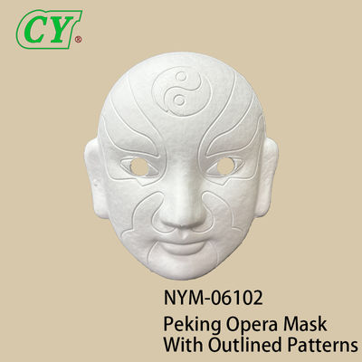 Wit Papier-maché Handgeschilderde Lachende Gezichts Cosplay Maskers DIY Venetiaanse Maskers Partij Maskers