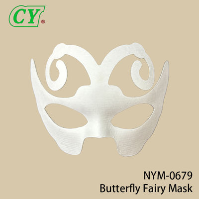 Kinderen DIY witte embryo vossenmasker pulp dier kattenmasker schilderen graffiti half gezichtsmasker
