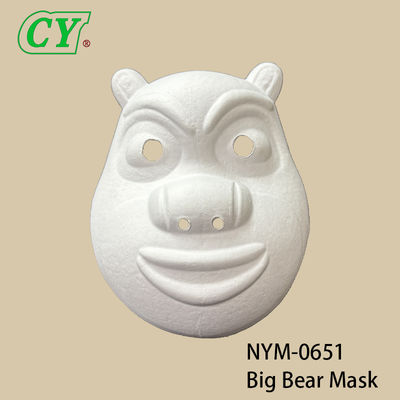 Witte DIY Halloween Dierenmaskers Milieubewuste Pulp Gegoten Basis voor Creatief Tekenen & Spuiten